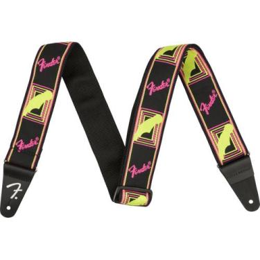 Imagem de Alça Correia Fender Neon Monogrammed Rosa/Amarelo 990681304