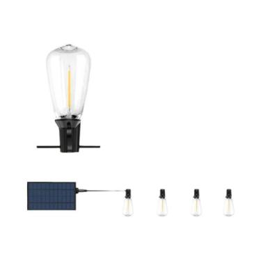 Imagem de Luzes De Cordão Solares De 12M 9.5M Para Exterior Com Controle Remoto 