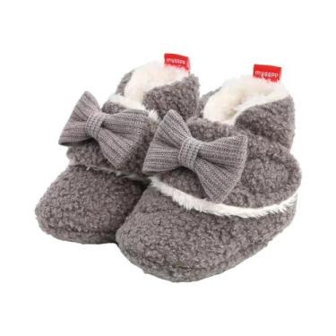 Imagem de Botas De Inverno De Pelúcia Com Laço De Borboleta Para Bebês Meninas, 