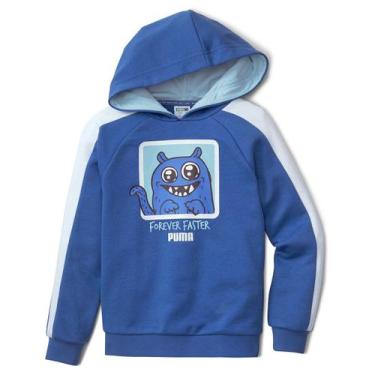 Imagem de Moletom Infantil Puma Monster Com Capuz, Azul, 6-9M