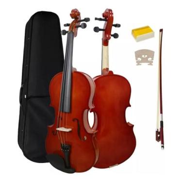 Imagem de Viola De Arco 4 4 Konig Profissional Estojo Luxo Breu, 16.5 42CM