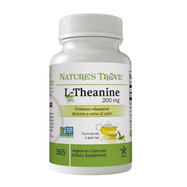 Imagem de L-Theanine 200mg Super Valor Size - 365 Cápsulas Vegetarianas-Unissex