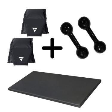 Imagem de Kit Colchonete + Par de Caneleira 4kg + Par de Halter 1kg-Unissex