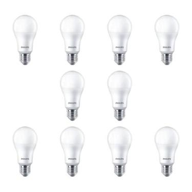 Imagem de Kit 10 lâmpadas led bulbo a60 9w 3000k 806lm bivolt - PHILIPS