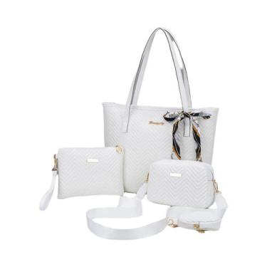 Imagem de Bolsa Tote De Grande Capacidade Com Padrão De Ondas, Conjunto De Bolsa