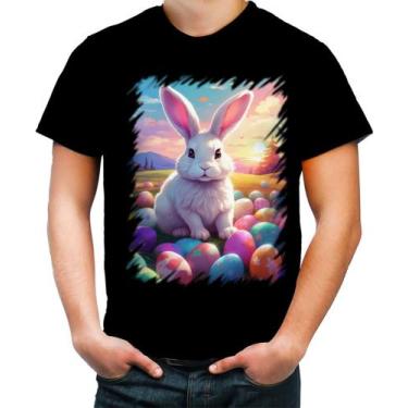 Imagem de Camiseta Colorida Coelhinho da Páscoa com Ovos de Páscoa 7 - Kasubeck 