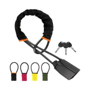 Imagem de Trava Antifurto Para Volante De Carro Em Aço Inoxidável Com Cabo Refor