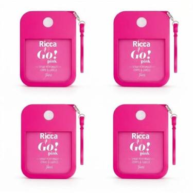 Imagem de 4UN Spray Perfumado Desodorante Colonia Go! Pink Ricca 34ml