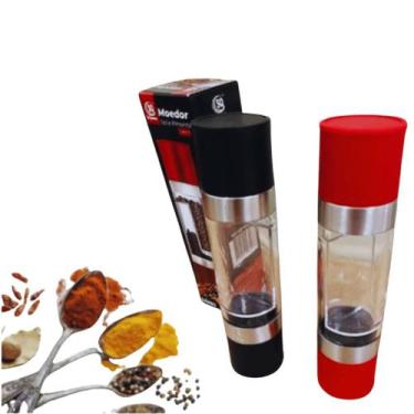 Imagem de Moedor Sal Pimenta 2 em 1 Inox Cerâmica Gourmet Premium Cozinha Temper