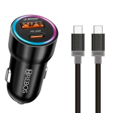 Imagem de Carregador Turbo Automotivo PD20W Premium Com LED Saída USB Type C QC 