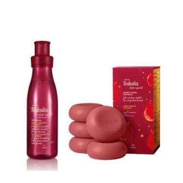 Imagem de Kit Natura Tododia Romã e Amêndoas Glaceadas body e sabonetes - Cosmét