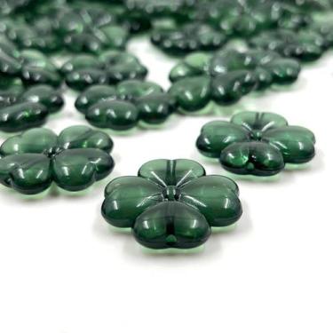 Imagem de Miçanga Passante Trevo de Quatro Folha 26mm Verde 45pçs 130g - Macall
