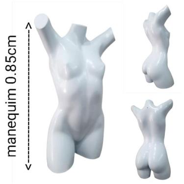 Imagem de Manequim feminino (meio corpo claudia raia n.38) na cor branca - Ksouz