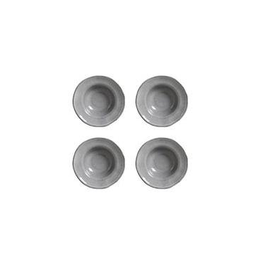 Imagem de Conjunto de Pratos de Sobremesa Porto Brasil Orgânico Dust Preto 250ml - 4 Peças