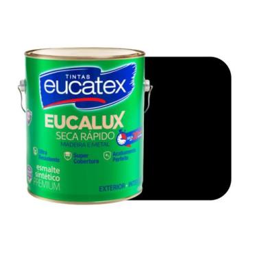 Imagem de Esmalte Sintético Eucatex 3,6L Seca Rápido Alta Cobertura, Preto