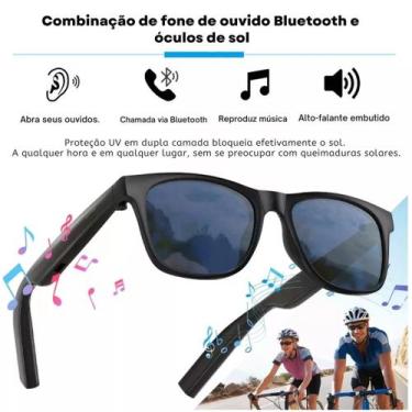 Imagem de Óculos Inteligentes Bluetooth Smart Glass D11 Chamadas Música Assisten