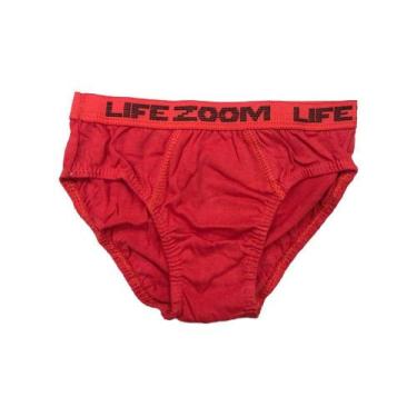Imagem de Cueca Life Zoom Slip 004 Algodão Infantil Kit C/3 Cores Sortidas