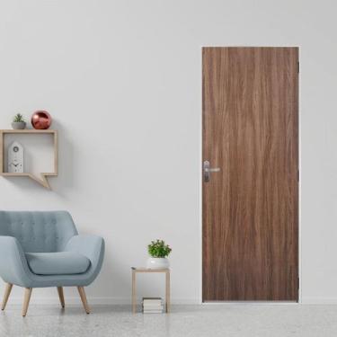 Imagem de Kit Porta de Madeira Lisa 215x75cm com Batente de Aço 06cm Açomad MGM 