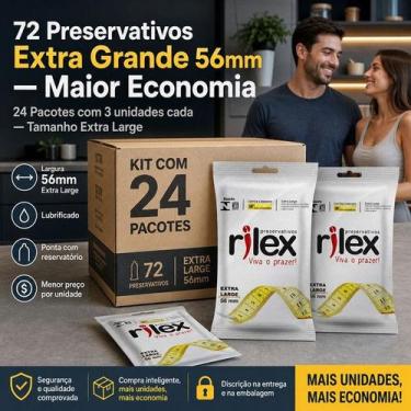 Imagem de Camisinha Preservativo Rilex Extra Grande com 72 unidades 24X3