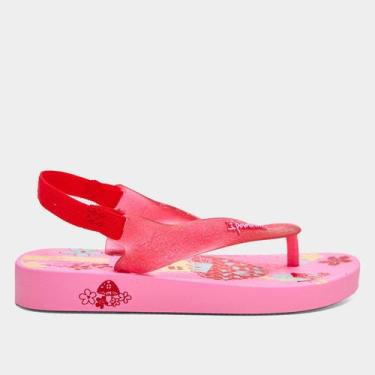 Imagem de Chinelo Bebê Grendene Flamingos Feminino, Rosa, Vermelho, 19
