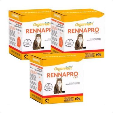 Imagem de 3 Rennapro Cat Organnact Suplemento Para Gatos - 60g