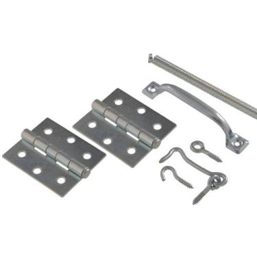 Imagem de The Hillman Group 853124 Conjunto de portas tempestade e tela - 5 peças - Chapa de zinco 1 pacote