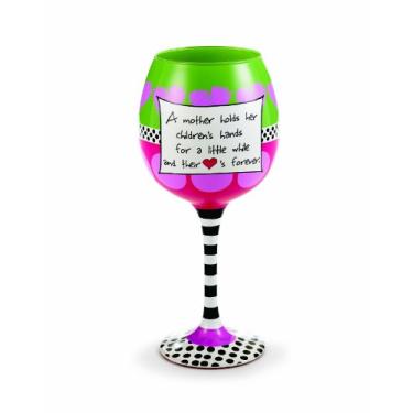 Imagem de Mud Pie Taça de vinho pintada com mãe