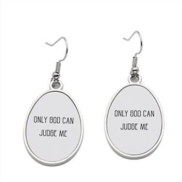 Imagem de Brinco Only God Can Judge Me - Brincos com pingente para meninas - Presente de festa de aniversário dos namorados