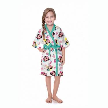 Imagem de Roupão da Minnie Infaltil Felpudo Lepper Branco