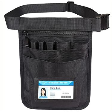 Imagem de Pochete para enfermeiras médicas, 11 bolsos, cinto de ferramentas para enfermeiras para mulheres, bolsas de enfermeira para materiais de trabalho com organizador de bolso, cinto organizador de enfermeiros com vários compartimentos, cinto organizador de cintura para enfermeiros