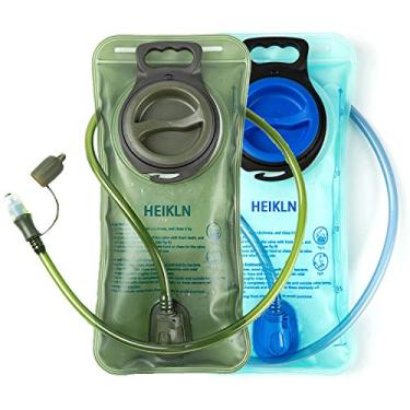 Imagem de Pacote com 2 bexigas de hidratação de 2 litros, reservatório de água à prova de vazamento, livre de BPA, bolsa de armazenamento de água militar, bolsa de reposição de hidratação, fácil de limpar para ciclismo, caminhada, acampamento, caça, corrida