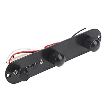Imagem de Placa de controle de guitarra, placa de circuito pré-cabeada de guitarra Superfícies cromadas de alta durabilidade Proteção contra ferrugem para guitarra elétrica TL(Preto)