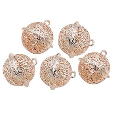 Imagem de AYECEHI Sinos de artesanato DIY, pacote com 5 sinos de coleira de cachorro, sinos de coleira de gato de latão vintage sinos antiperda para animais de estimação (18 mm)