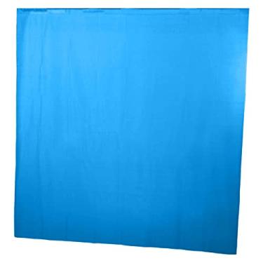 Imagem de Kasituny Cortina de Chuveiro Confortável ao Toque Cortina de Chuveiro Cor Sólida Multiuso Azul escuro