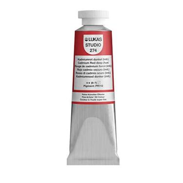 Imagem de LUKAS Studio Tinta profissional de pintura a óleo profissional de alto pigmento - tubo de 37 ml - vermelho cádmio profundo