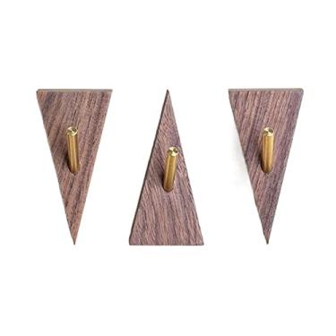 Imagem de KIZQYN Ganchos de casaco cabide de parede, gancho de madeira, gancho de casaco, prateleira simples para entrada, sala de estar, quarto, guarda-roupa, varanda, cozinha cabide de parede (Cor: B)