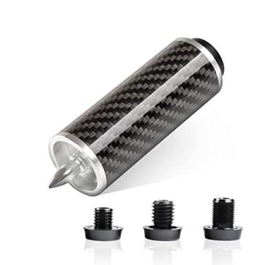 Imagem de KONLLEN Extensão de taco de sinuca com 3 para-choques, extensão de bilhar de fibra de carbono, acessórios de bilhar para mezz predador ZOKUE Jflowers Cue (fibra de carbono) (7,8 cm)