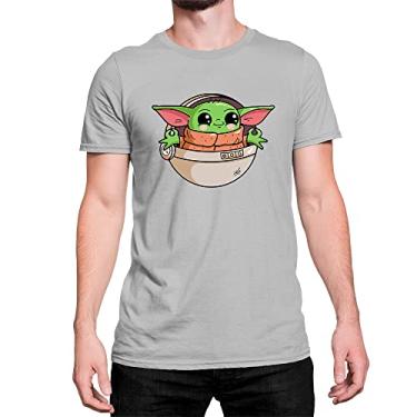Imagem de Camiseta Bebe Baby Yoda Star Wars Fofo Cor:Cinza;Tamanho:P