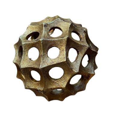 Imagem de Esfera decorativa de resina dourado envelhecido