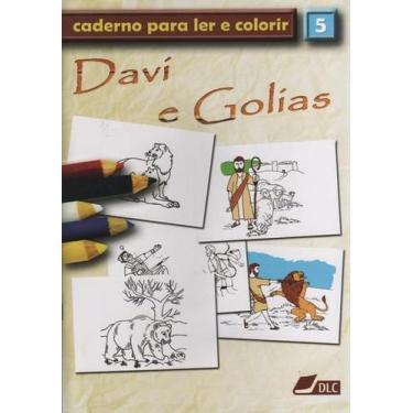 Imagem de Livro P/ Pintar Davi E Golias - Caderno Para Ler E Colorir 4 - Dlc