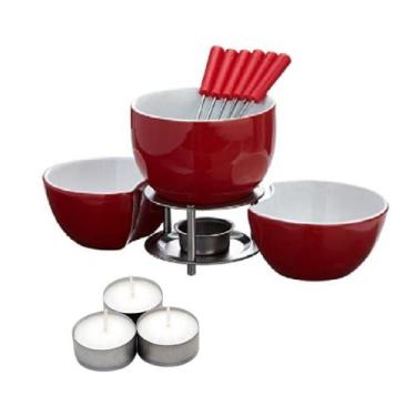 Aparelho Fondue 10 peças Kit de Fondue Antiaderente, Brinde com o