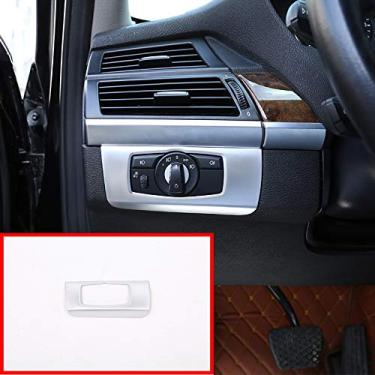 Imagem de JIERS Para BMW X5 E70 2008-2013, acessórios para carro, acionamento à esquerda, ABS para carro, acabamento de moldura de decoração de interruptor interno de farol