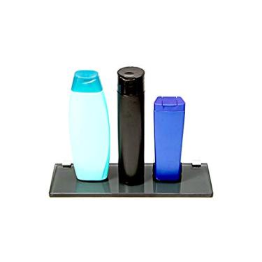 Imagem de Porta Shampoo Reto em Vidro Fumê Lapidado - Aquabox - 30cmx9cmx10mm