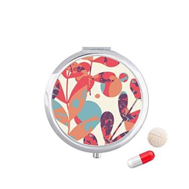 Imagem de Autumnal Leaves Flower Plant Paint Pill Case Pocket Medicine Storage Box Recipiente Dispenser