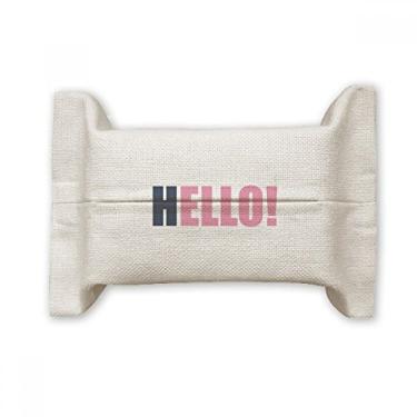 Imagem de Hello Citação Black Encourage Positive Suporte de capa de papel de tecido de algodão saco de linho