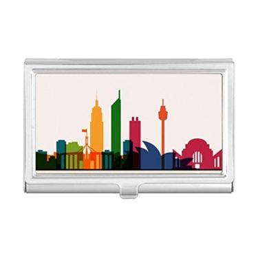 Imagem de Carteira de bolso com desenho de arranha-céus da cidade da Austrália, porta-cartões