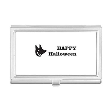 Imagem de Estojo com porta-cartões de visita Happy Ghost Fear Halloween Dog