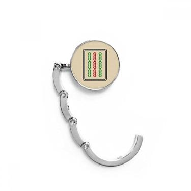 Imagem de Gancho de mesa Mahjong Bamboo Bar 9 azulejos padrão gancho decorativo com fecho dobrável