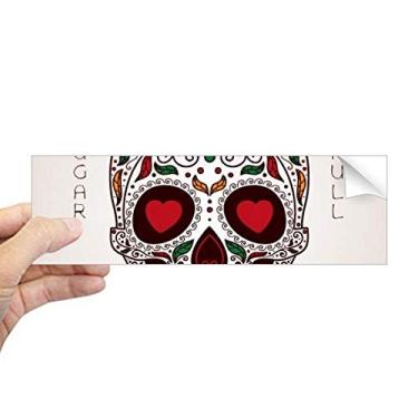 Imagem de DIYthinker Flower Cirrus Eyes White Sugar Skull Retangular Bumper Adesivo Notebook Janela Decalque
