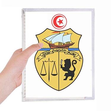 Imagem de Caderno com emblema nacional da Ásia, da Tunisia, diário de folhas soltas recarregável, papelaria